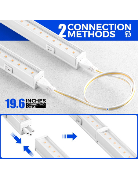Luces de Cultivo LED Barrina T5 2ft 80W Espectro Completo 8 Pzas Luces de Cultivo LED Barrina T5 2ft 80W Espectro Completo 8 Pzas