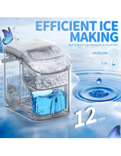 Fabricador de Hielo Nugget Antarctic Star 34Lbs/24H Gris 2