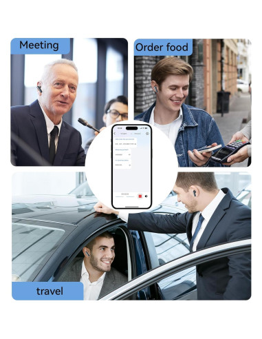 Auriculares Traductores FVYAO Bluetooth 5.4, 134 Idiomas, ANC