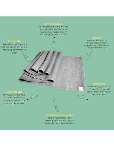 Alfombrilla de Yoga Natural ONE96NINE 183x61cm Ecológica Antideslizante