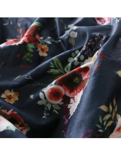 Manta BORITAR para Bebés 75x100cm Floral Azul Oscuro 2