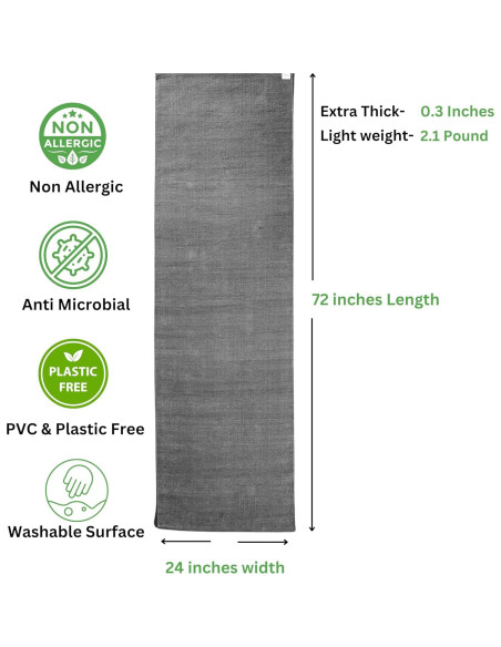 Alfombrilla de Yoga Natural ONE96NINE 183x61cm Ecológica Antideslizante