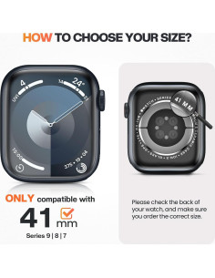 Funda Protectora Brillante Goton para Apple Watch 41mm - 4 Pack 2