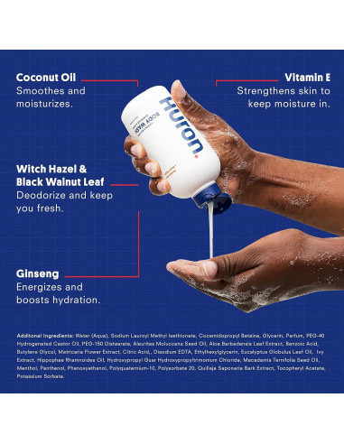 Gel de Ducha Hidratante Huron para Hombres 360 ml - Cítricos y Eucalipto