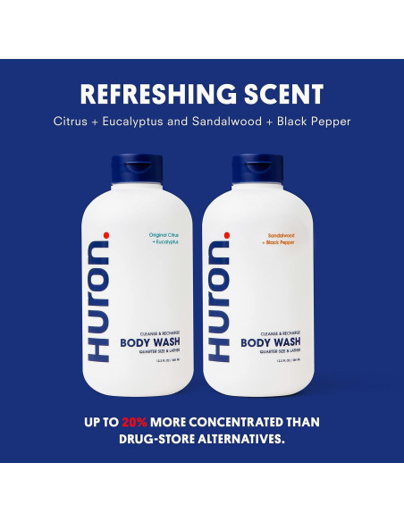 Gel de Ducha Hidratante Huron para Hombres 360 ml - Cítricos y Eucalipto