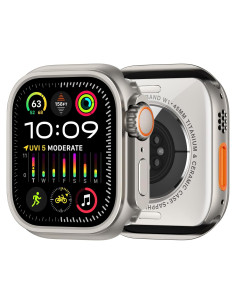 Funda de Metal amBand W1 para Apple Watch 45mm Titanio Natural