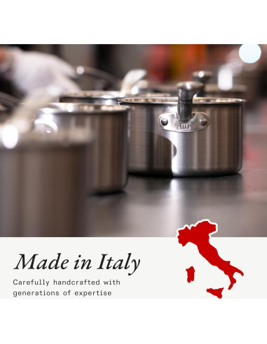 Sartén Saucier Acero Inoxidable Made In 2 Cuartos - Italia