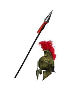 Casco Medieval Espartano Nicky Bigs + Lanza Prop 150 cm 2
