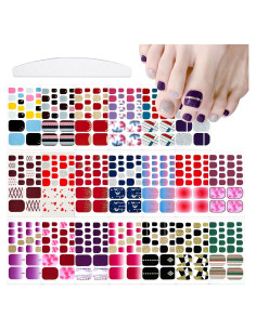 20 Hojas Calcomanías para Uñas de Pies YECIRALA - 440 Pcs