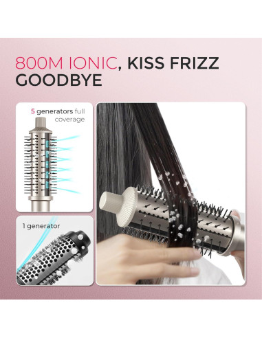 Cepillo Térmico TYMO Stylux Pro 1.5" Alisador y Rizador 2 en 1