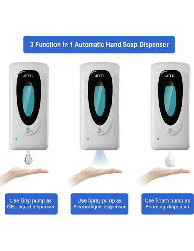 Dispensador de Jabón Espumoso Automático AETTL 1000ml Sin Contacto
