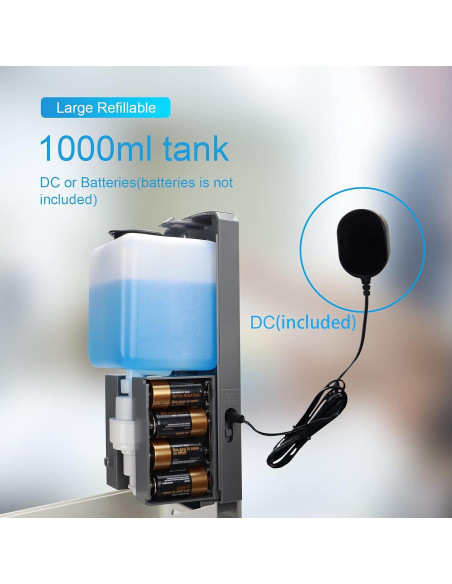 Dispensador de Jabón Espumoso Automático AETTL 1000ml Sin Contacto Dispensador de Jabón Espumoso Automático AETTL 1000ml Sin Contacto