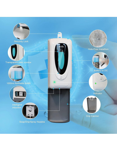 Dispensador de Jabón Espumoso Automático AETTL 1000ml Sin Contacto