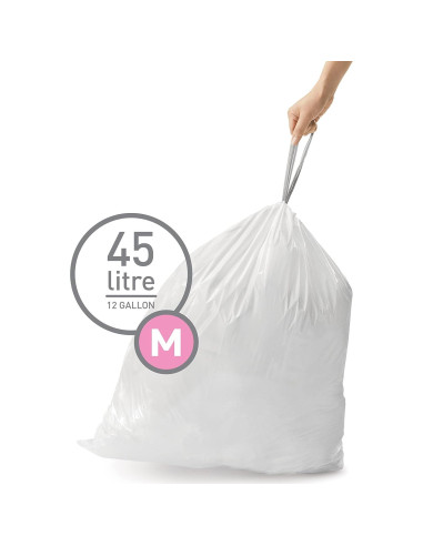 Bolsas de Basura Ajustadas simplehuman Código M 45L 60 Contar