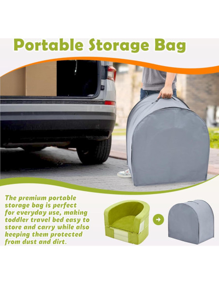 Cama de Viaje Plegable para Niños Pequeños - Sofá Verde