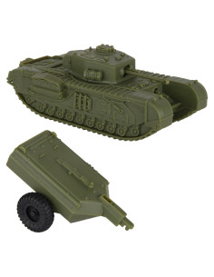 Tanque Churchill Crocodile BMC Toys 1:38 Verde OD