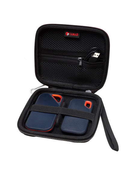 Funda Dura XANAD para SSD Sandisk Pro/Samsung T7 - Negro