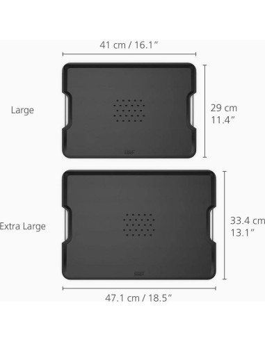 Tabla de Cortar Antideslizante Joseph Joseph 40.9x29cm Negra