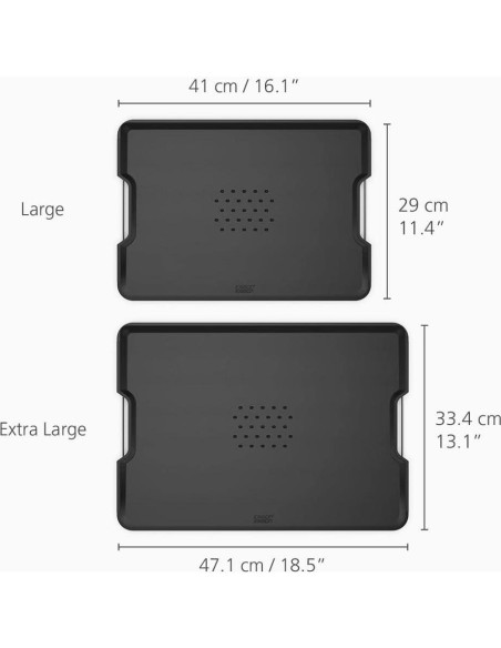 Tabla de Cortar Antideslizante Joseph Joseph 40.9x29cm Negra