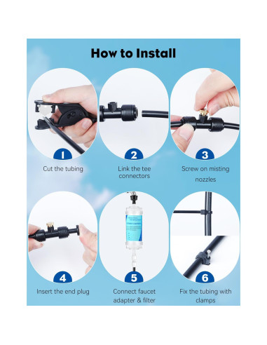 Kit de Nebulización Pawfly 50 pies con 15 Boquillas de Latón