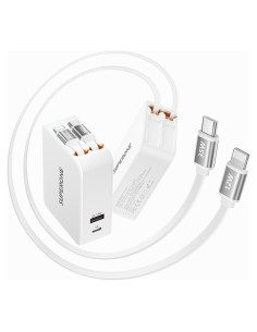 Cargador de Pared Retráctil Superone 4-en-1 35W USB-C