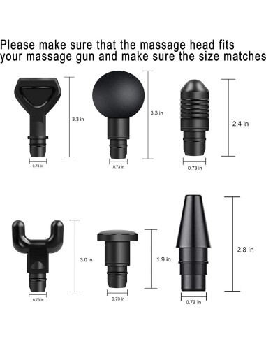 Cabezas de masaje para pistola Hypervolt Go - 6 accesorios