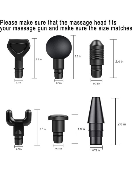 Cabezas de masaje para pistola Hypervolt Go - 6 accesorios