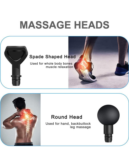 Cabezas de masaje para pistola Hypervolt Go - 6 accesorios