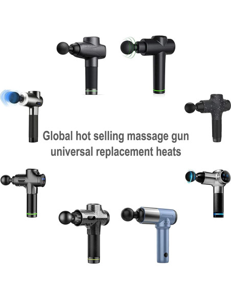 Cabezas de masaje para pistola Hypervolt Go - 6 accesorios