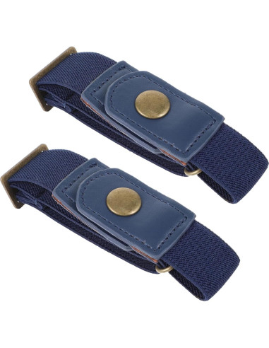 Cinturón Sin Hebilla Elástico Neyauo 2 Pcs Ajustable Negro