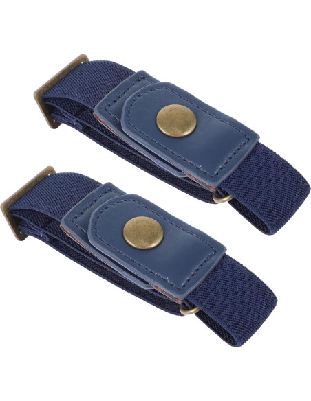 Cinturón Sin Hebilla Elástico Neyauo 2 Pcs Ajustable Negro