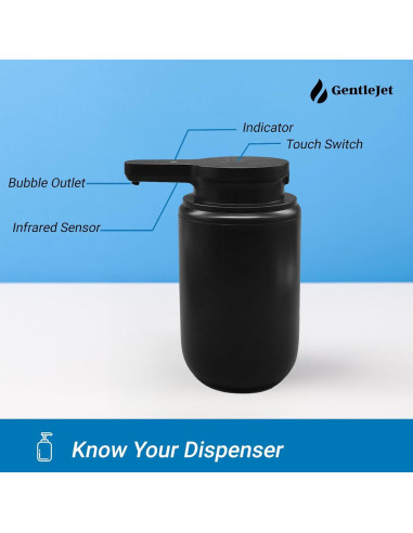 Dispensador de Jabón Espumoso Automático GentleJet - Negro