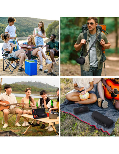 Funda Dura Baval para Altavoz JBL Flip 7 Impermeable Negra