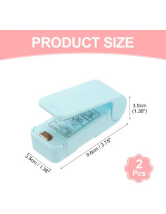 Selladora de Bolsas Mini Portátil PATIKIL - 2 Pcs, Azul 2