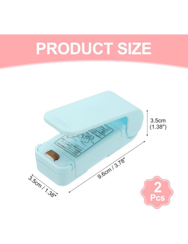 Selladora de Bolsas Mini Portátil PATIKIL - 2 Pcs, Azul