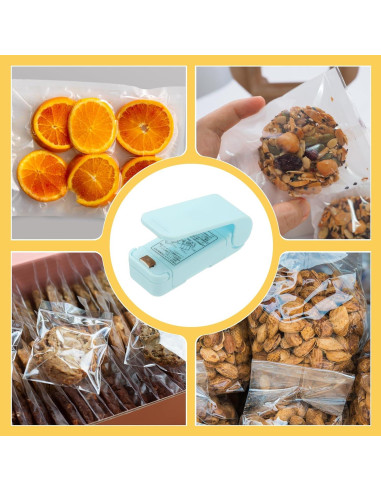 Selladora de Bolsas Mini Portátil PATIKIL - 2 Pcs, Azul