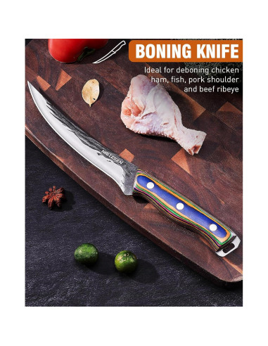 Juego de cuchillos de cocina Naitesen 3 piezas forjados a mano