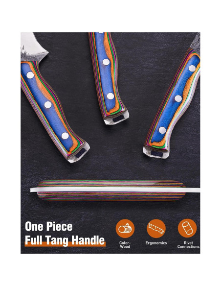 Juego de cuchillos de cocina Naitesen 3 piezas forjados a mano