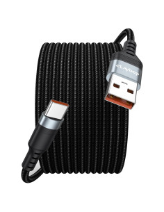 Cable USB C 4.57m CLAVOOP Carga Rápida 23W Trenzado Negro