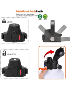 Tapa de pico automática SYACOT para botellas Hydro Flask 12-64 oz 2