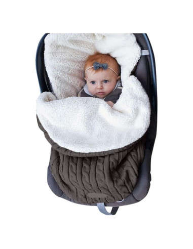 Saco de Dormir de Punto para Bebés Unisex 68x38cm Gris