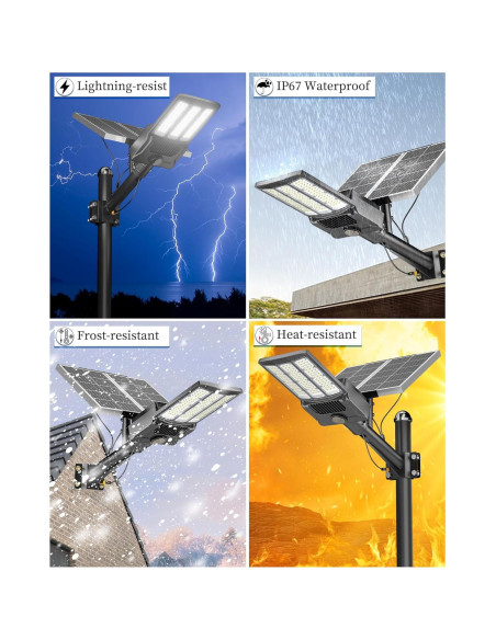 Luz Solar de Calle Gefolly SL-12000W 900000LM IP67 6500K