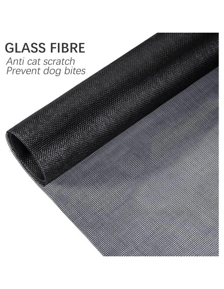 Kit de Reparación de Pantalla de Ventana ALI2 59 cm x 200 cm Negro