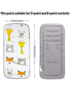 Almohadilla de Silla de Paseo Miracle Baby Algodón 34x78cm 2