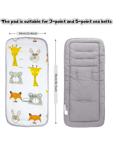 Almohadilla de Silla de Paseo Miracle Baby Algodón 34x78cm