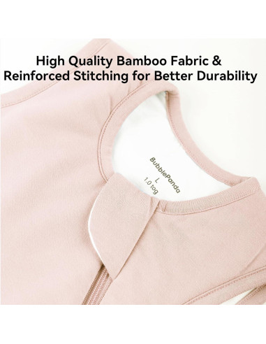 Saco de dormir BubblePanda 0-6 meses 0.5 Tog rosa suave