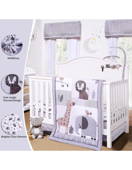 Conjunto de Ropa de Cuna Cloele Animales 3 Piezas Estándar