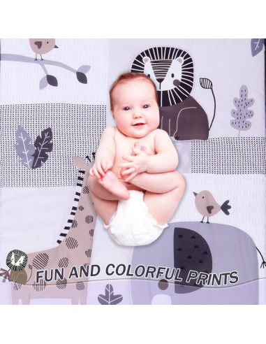 Conjunto de Ropa de Cuna Cloele Animales 3 Piezas Estándar