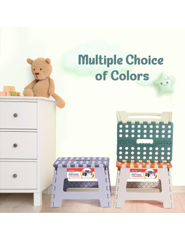 Taburete Plegable ACSTEP 9 Pulgadas Bicolor Verde 300 kg