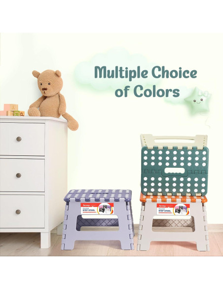 Taburete Plegable ACSTEP 9 Pulgadas Bicolor Verde 300 kg